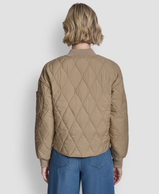 Women's Front Zip Quilted Bomber Jacket