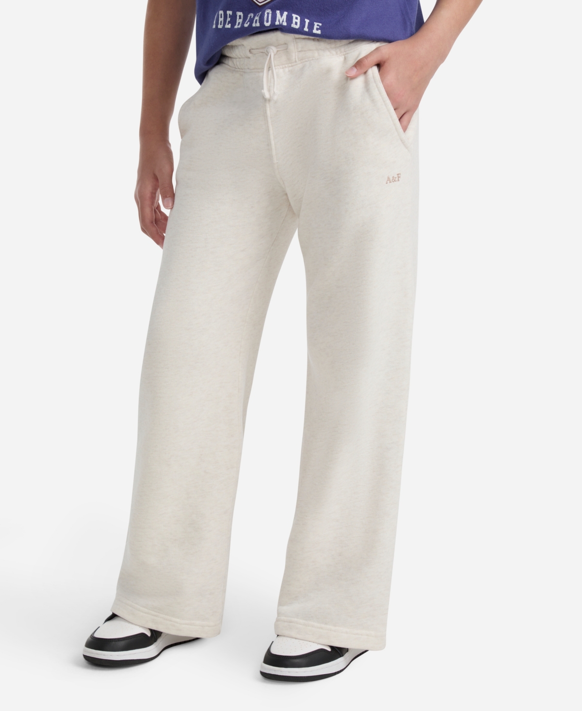 abercrombie kids Girls Essential Fleece Wide-Leg Pants