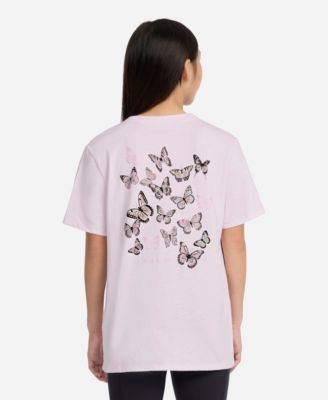 Girls Butterfly Graphics Short-Sleeve T-Shirt
