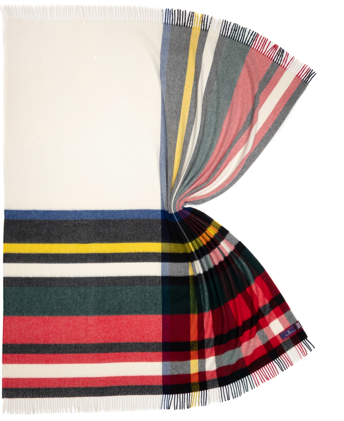 Prince Of Scots Merino Soft Throw, 55" X 72" In Red