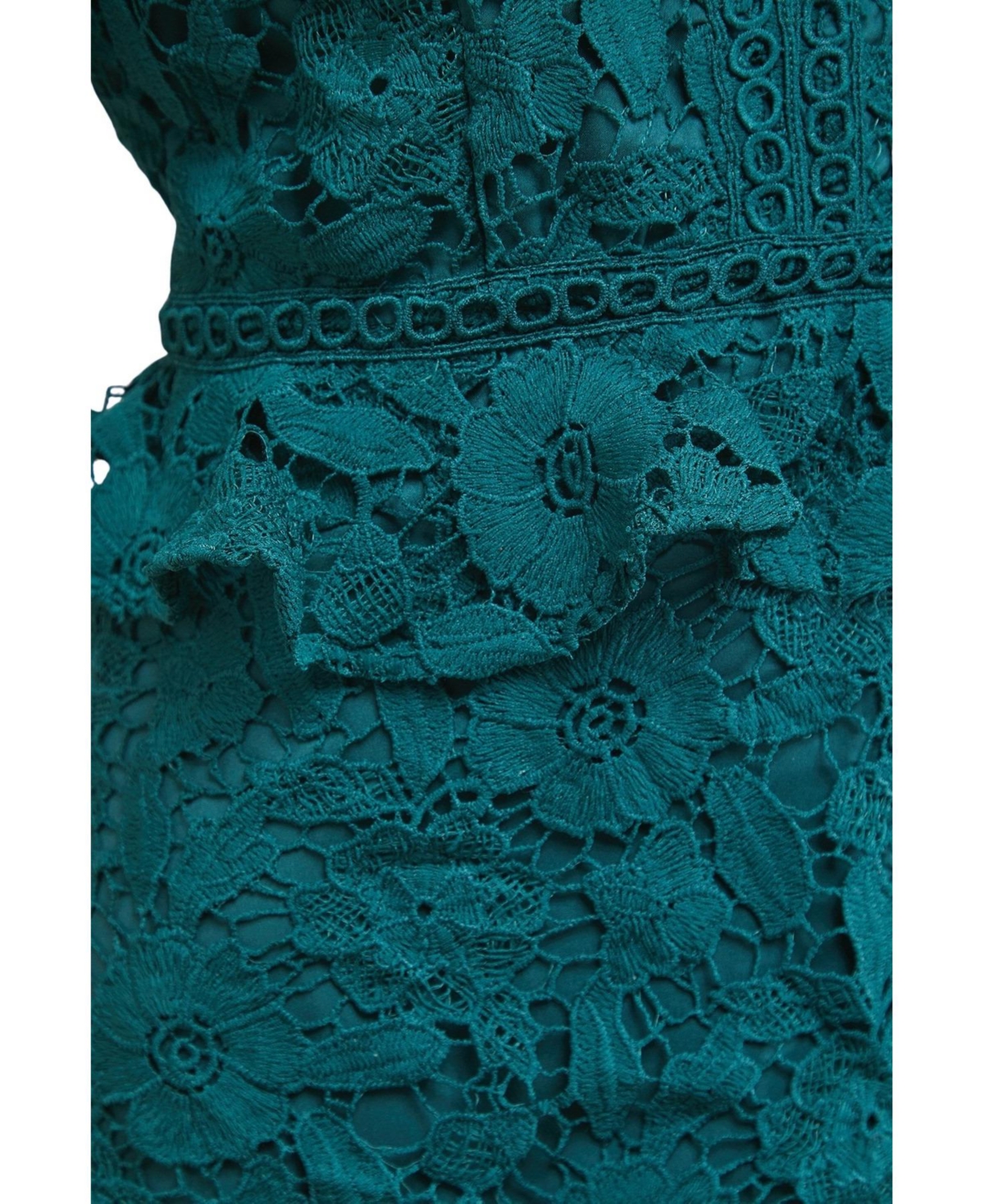 Oasis Women's Lace Trim Detail Frill Sleeve Mini Dress