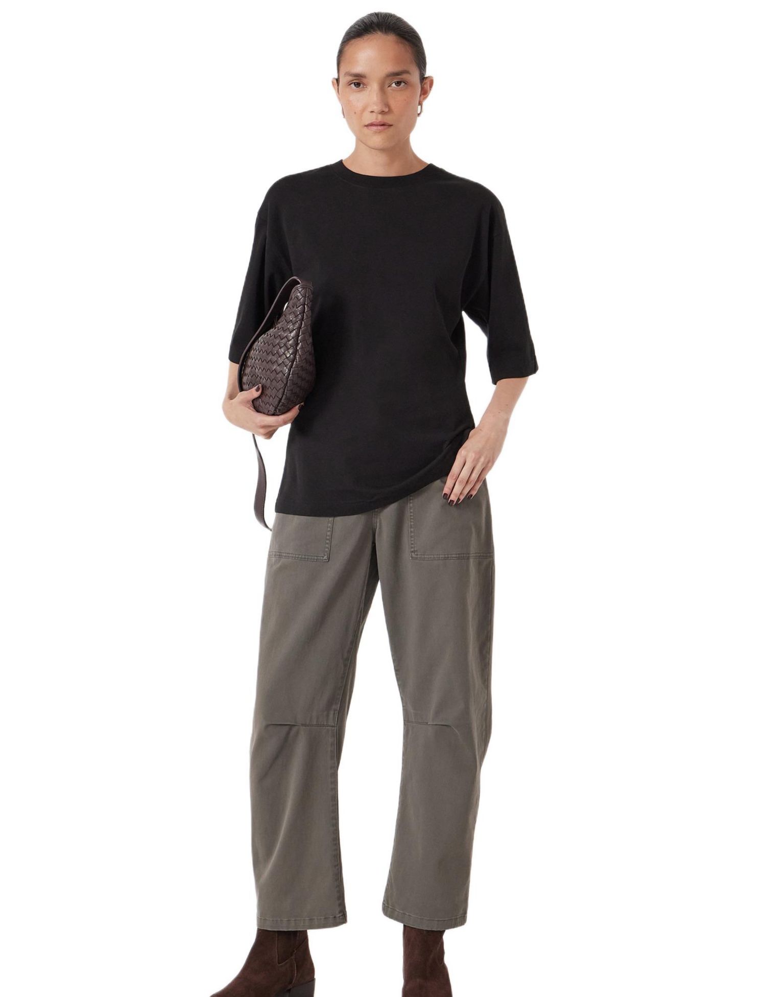 Women's Zip Detail Short Sleeve T-Shirt