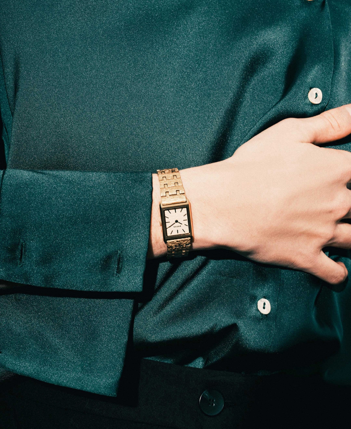 Breda Women's 'Virgil Revival' Gold Stainless Steel Bracelet Watch