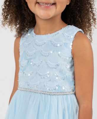 Girls 2T-6X Soutache Sequins Bodice Sleeveless Dress