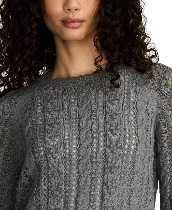 Women's Pointelle Crewneck Sweater - thumbnail 8