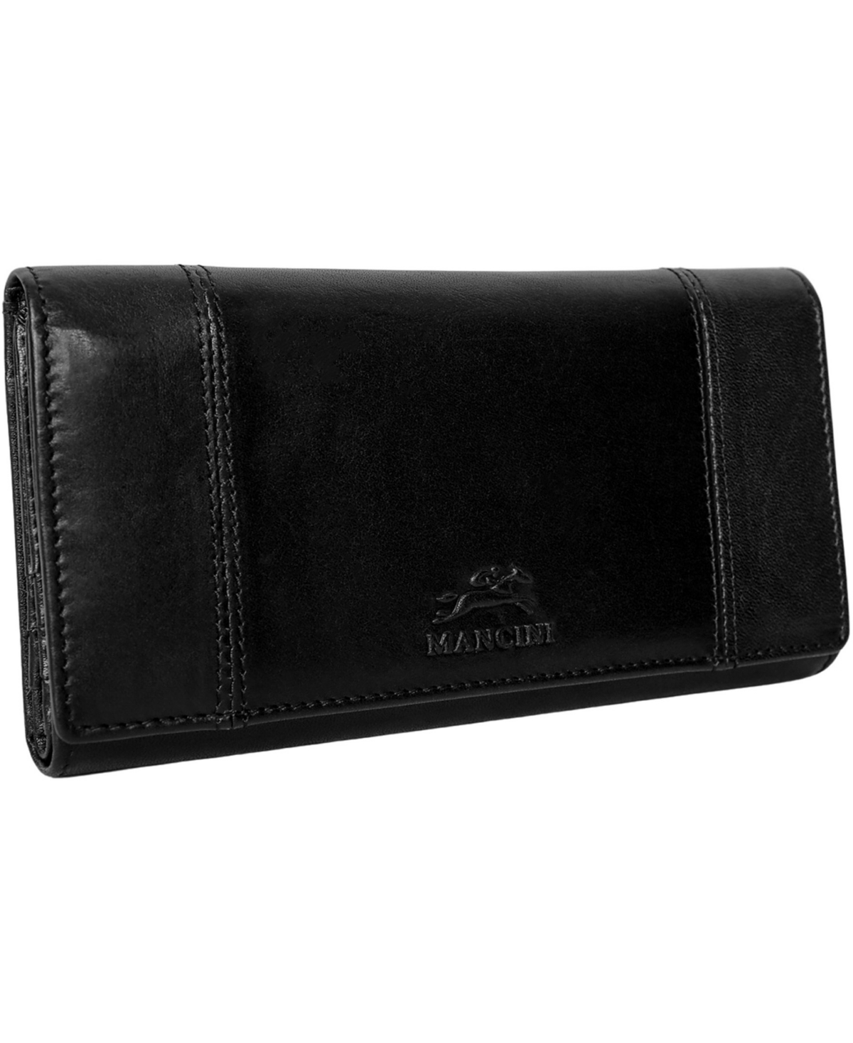 Mancini Pelle D'oro Rfid Secure Quad Fold Wallet