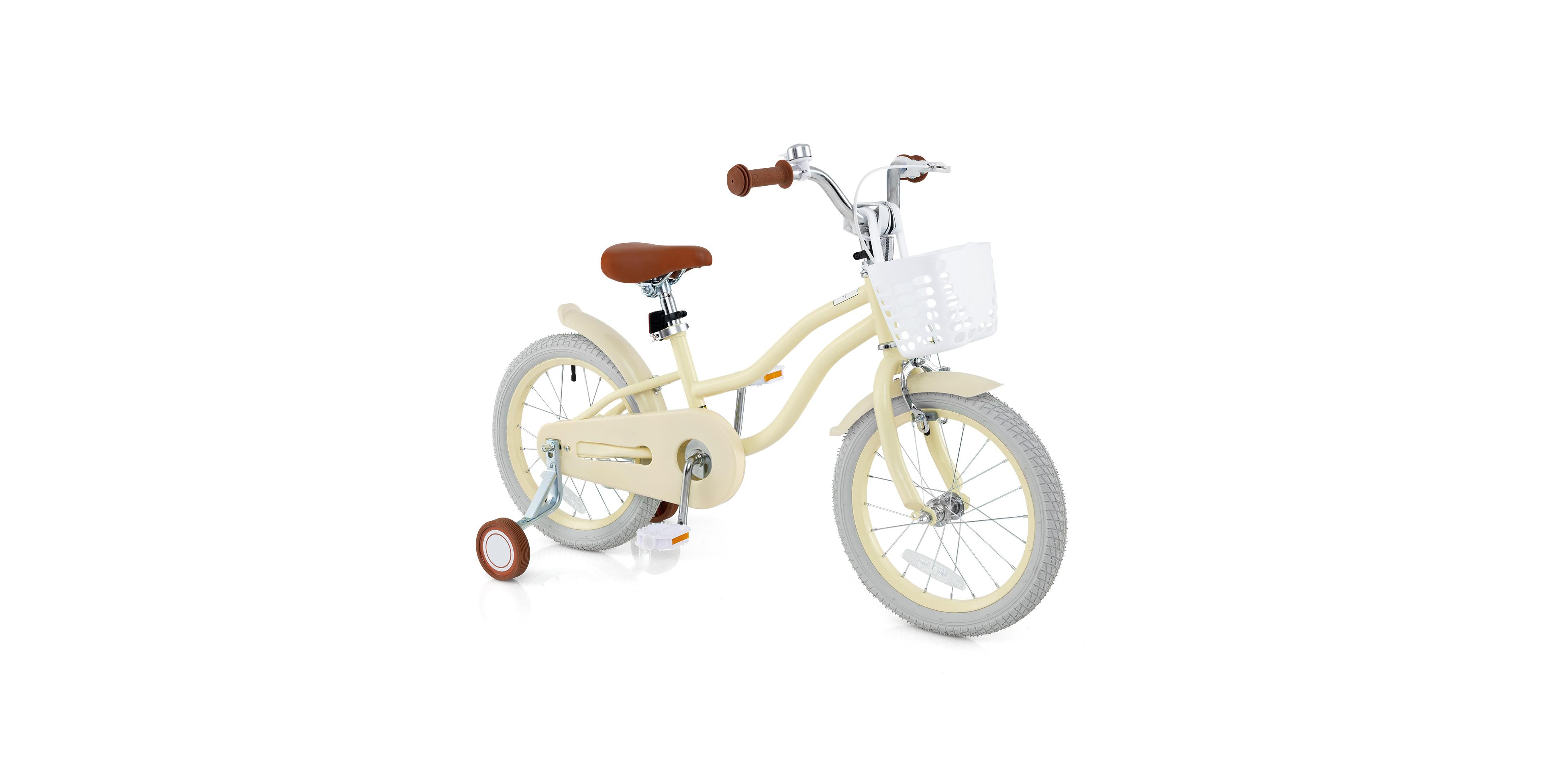Sugift 16 Inch Adjustable Kids Bike with Training Wheels, Ages 3-8
