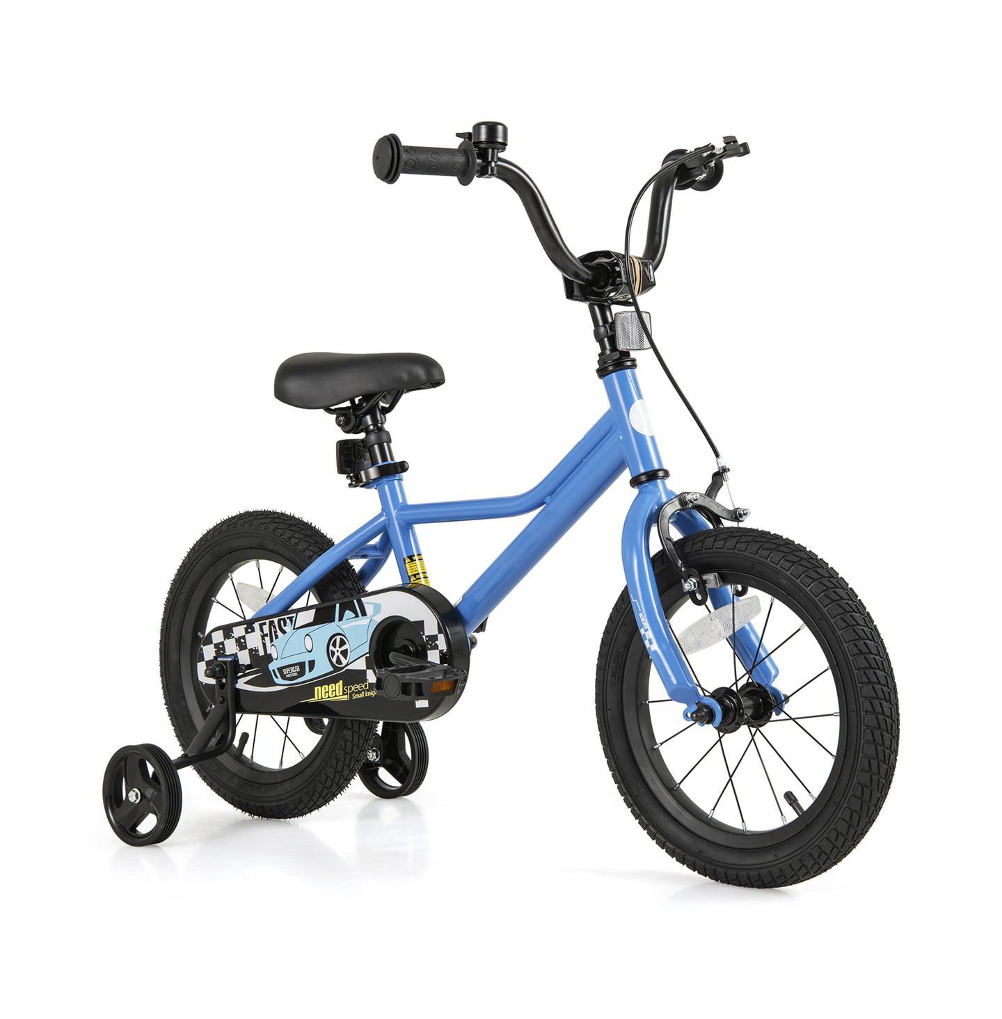 Детская игрушка SUGIFT 14 Inch Kids Bike with Removable Training Wheels Ages 3-5, цвет: Синий — фото 1