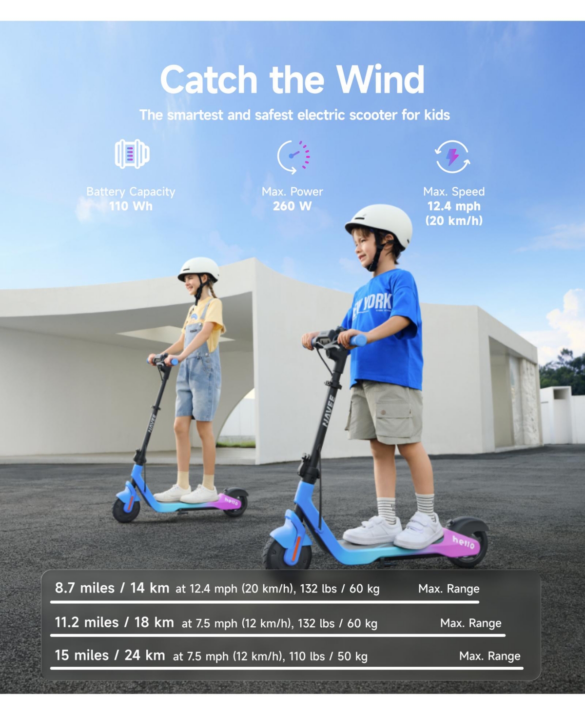 Smart kids E-scooter Navee K100 Max