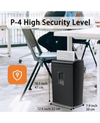 10-Sheet Cross Cut Paper Shredder, 5.5 Gal Home Office Heavy Duty Shredder for Credit Card, Staple, Clip with Transparent Window