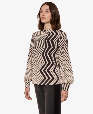 Women's Mock Neck Blouse