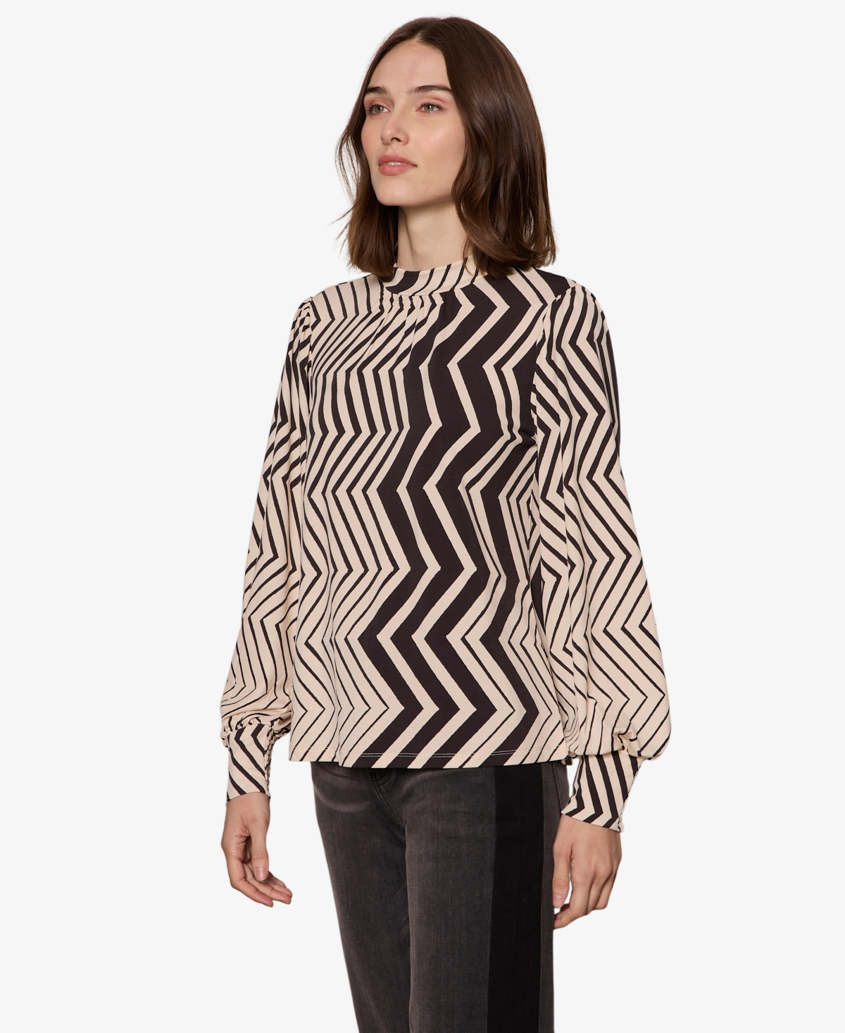 Sanctuary Women's Mock Neck Blouse