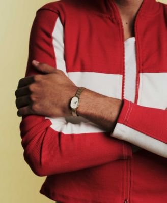 Women's 'Jane Tethered' Gold Stainless Steel Mesh Watch, 18mm