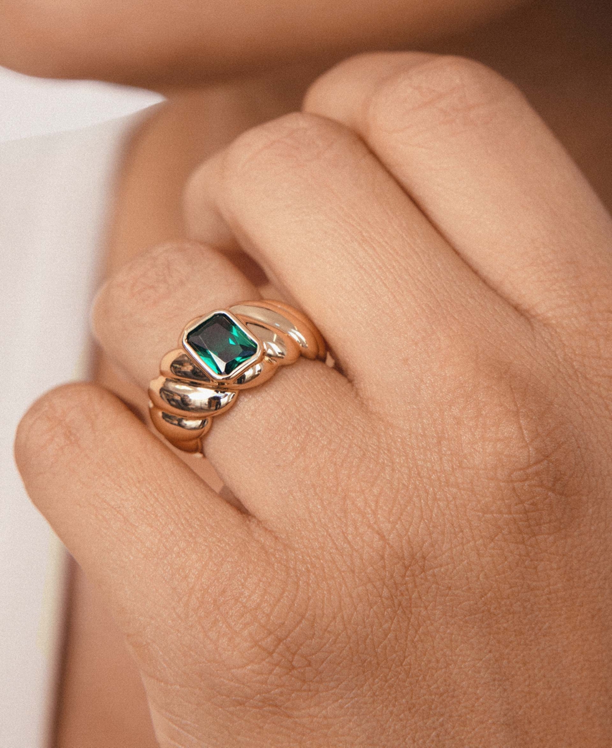 Ettika Gold Plated Twisted Ring