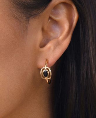 Gold Plated Crystal Cage Hoop Earrings