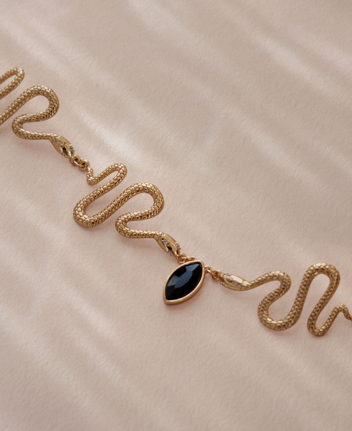 Ettika Gold Plated Serpentina Choker Necklaces