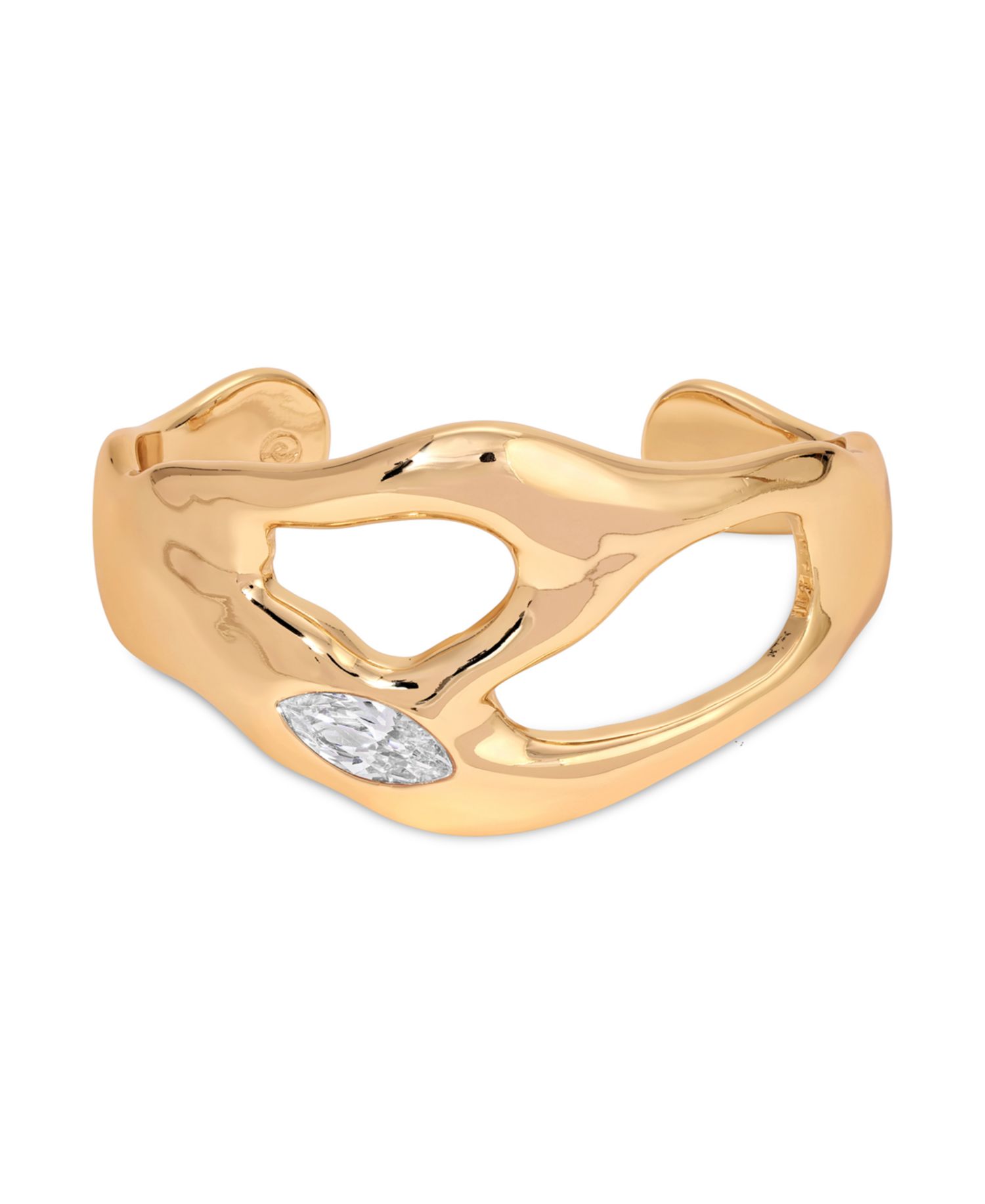 Gold Plated Statement Luxe Cuff Bracelet