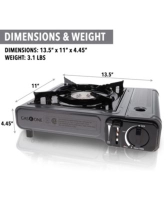 Portable Butane Camping Stove with Case: Automatic Ignition,Precise Heat Control - Camping & Tailgating and Outdoor Cooking with 4 Butane Fuels