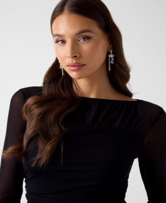 Women's Long-Sleeve Boat Neck Kadelyn Top