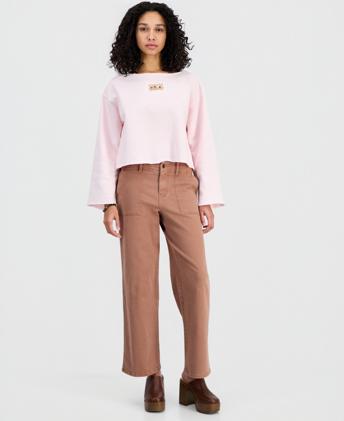 Self Esteem Juniors' Boat-Neck Fleece Sweatshirt