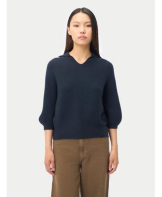 Women's Open V-Collar Polo Sweater