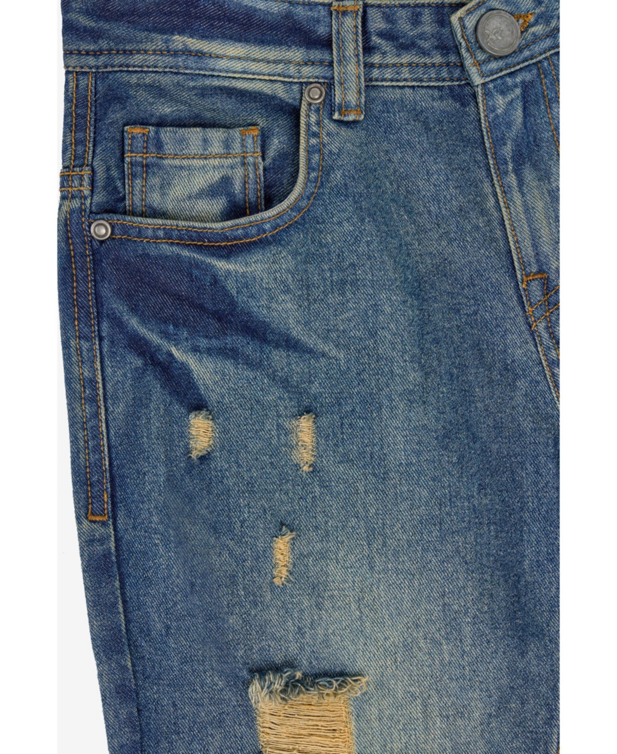 Big Boy's Heavy Rips Repaired Jeans - Child