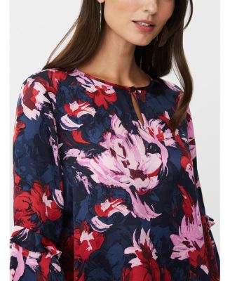 Women's MaBimelda Keyhole Detail Floral Top