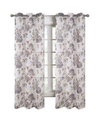 Ellie Doily Grommet Light Filtering Window Curtain Panel for Bedroom 54" x 95" Silver