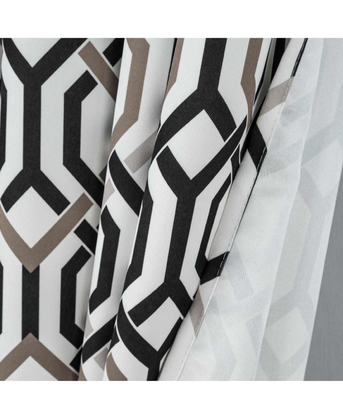 Rt Designer Collection Rory Printed Blackout Luxurious Decorative Grommet Curtain Panel 54" x Black