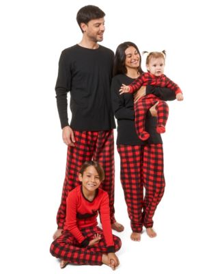 Men’s Cotton Top and Fleece Pants Holiday Pajamas