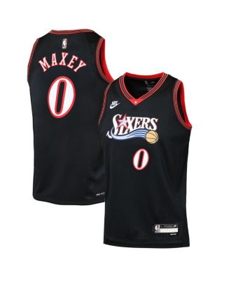 Nike Big Boys and Girls Tyrese Maxey Black Philadelphia 76ers
