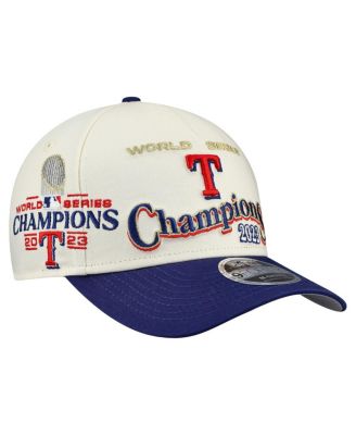 New Era - Men's Cream/Royal Texas Rangers World Series 9FORTY M-Crown A-Frame Adjustable Hat
