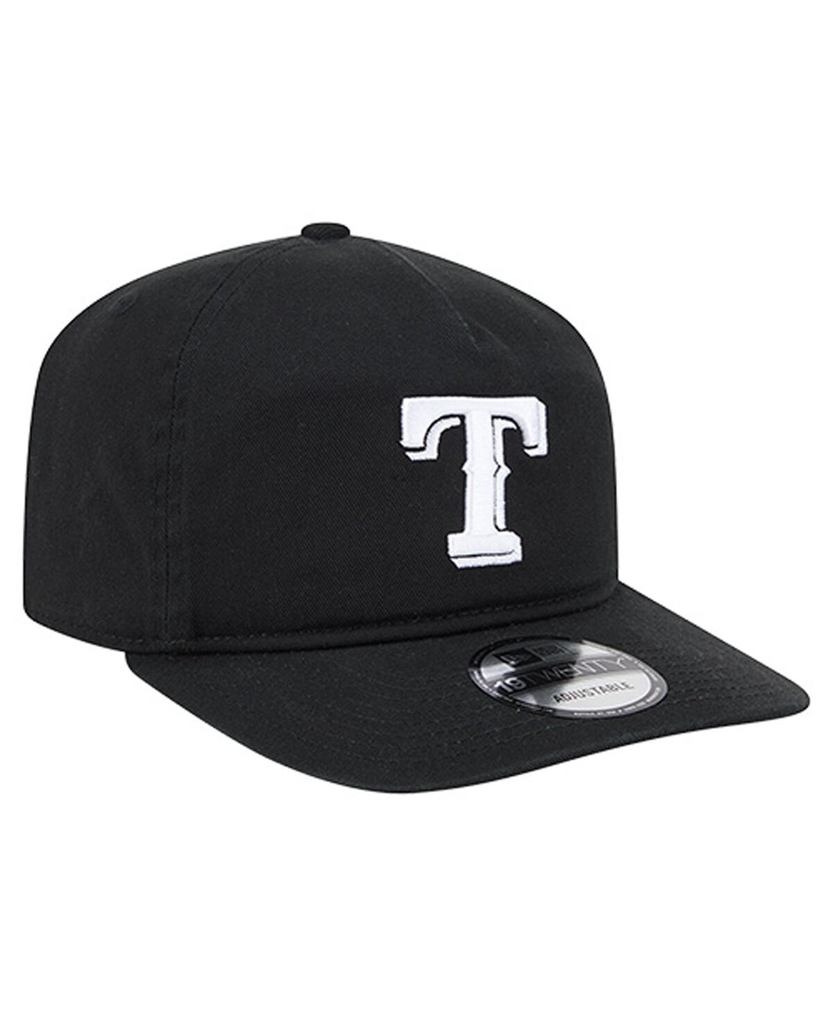New Era Men's Black/White Texas Rangers 19TWENTY Adjustable Hat