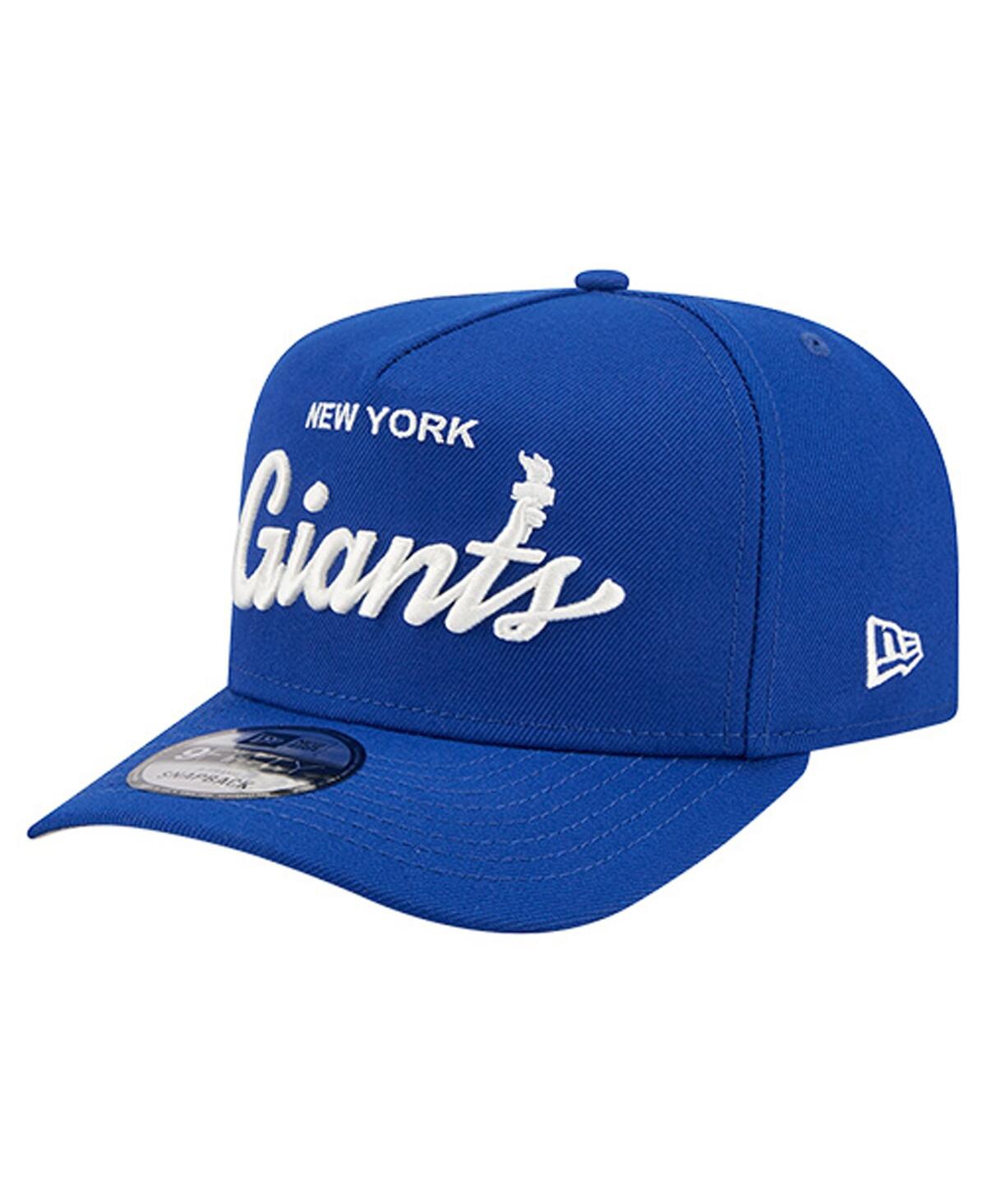 New Era Men's Royal New York Giants Local Play A-Frame 9FIFTY Snapback Hat