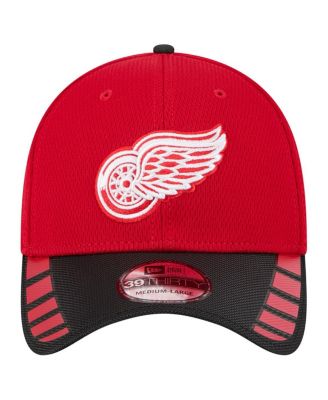 Men's Red Detroit Red Wings Visor Hit 39THIRTY Flex Hat