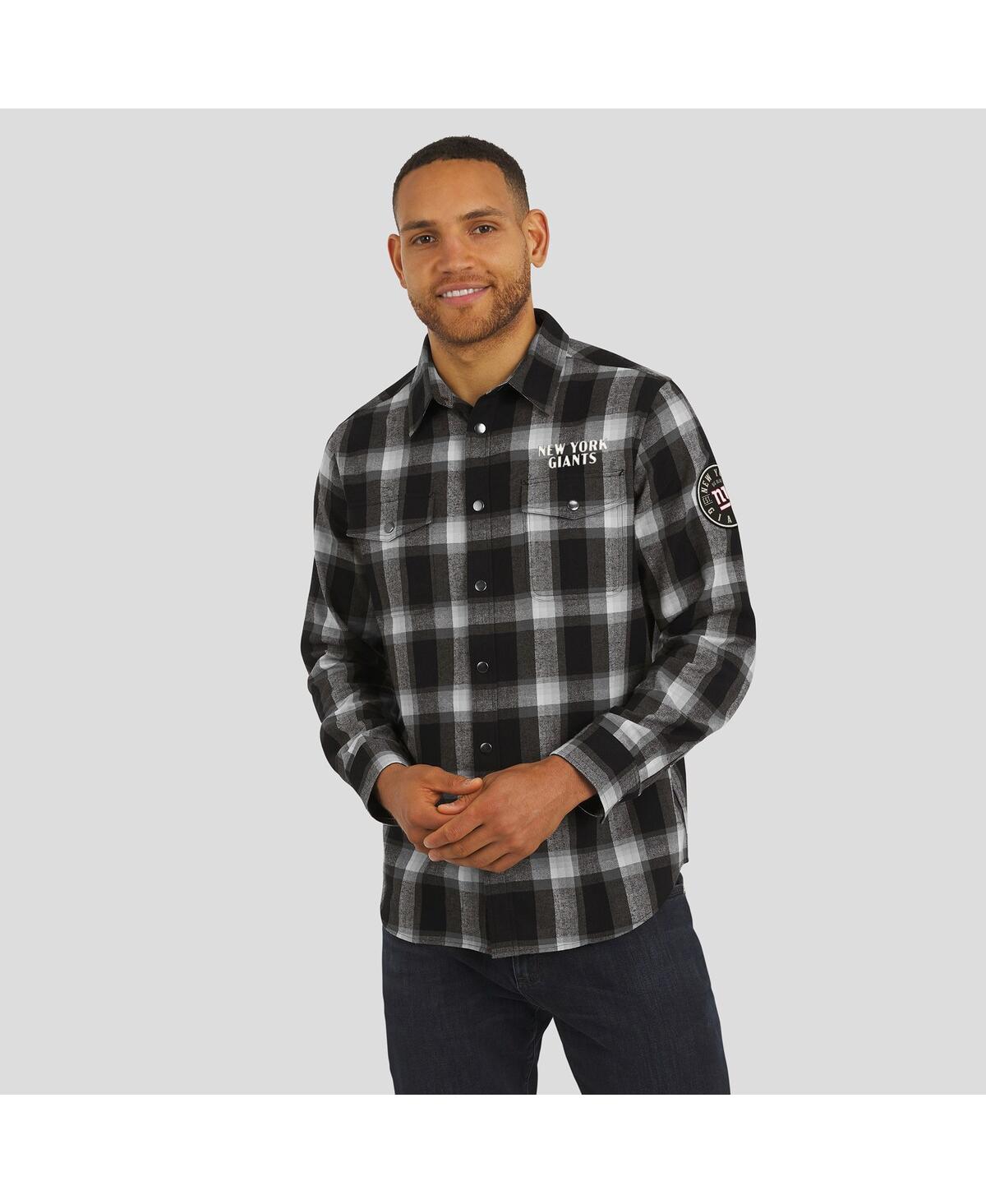 Fanatics Men's Black Indianapolis Colts Flannel Plaid Full-Snap Shirt