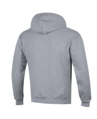 Men's&nbsp;Heather Gray Wisconsin Badgers Arched Logo Fleece Pullover Hoodie