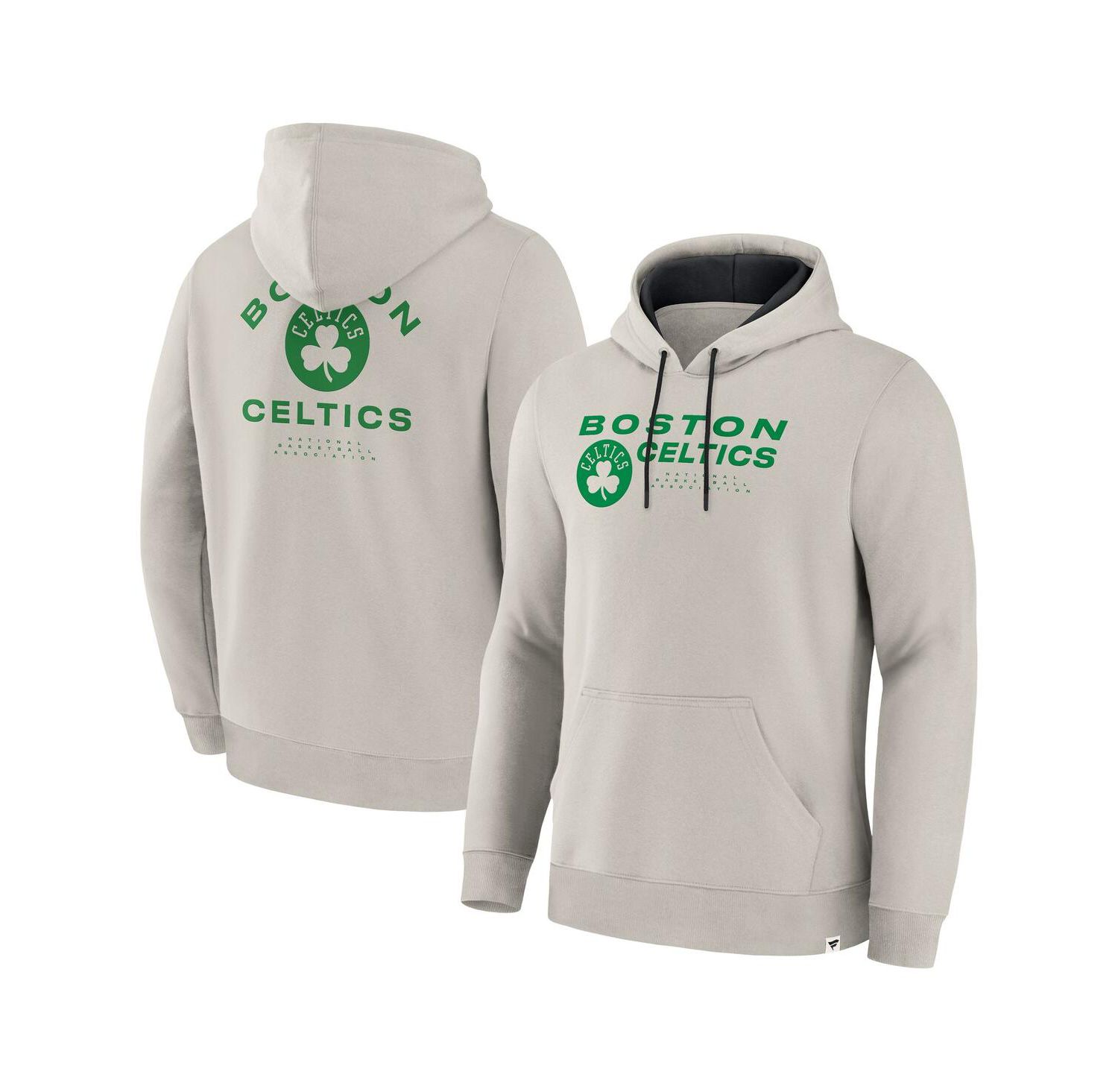 Men's Off White Boston Celtics Crossover Collection Blocked Shot Premium Pullover Hoodie