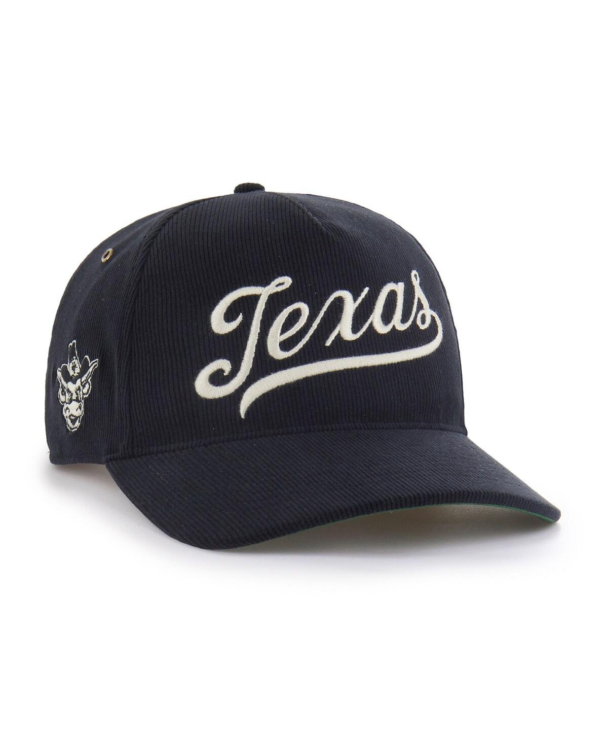 47 Brand Men's And Women's Black Texas Longhorns Collections Golden Age Corduroy Hitch Adjustable Hat In Black