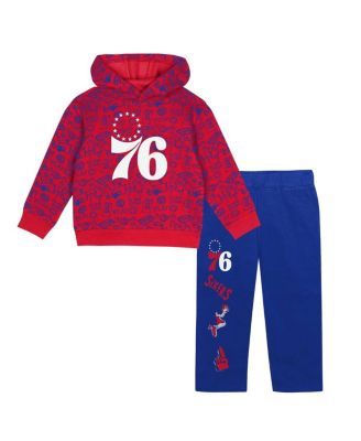 Outerstuff - Toddler 2-Piece Red Philadelphia 76ers Give and Go Pullover Hoodie and Sweatpants Set