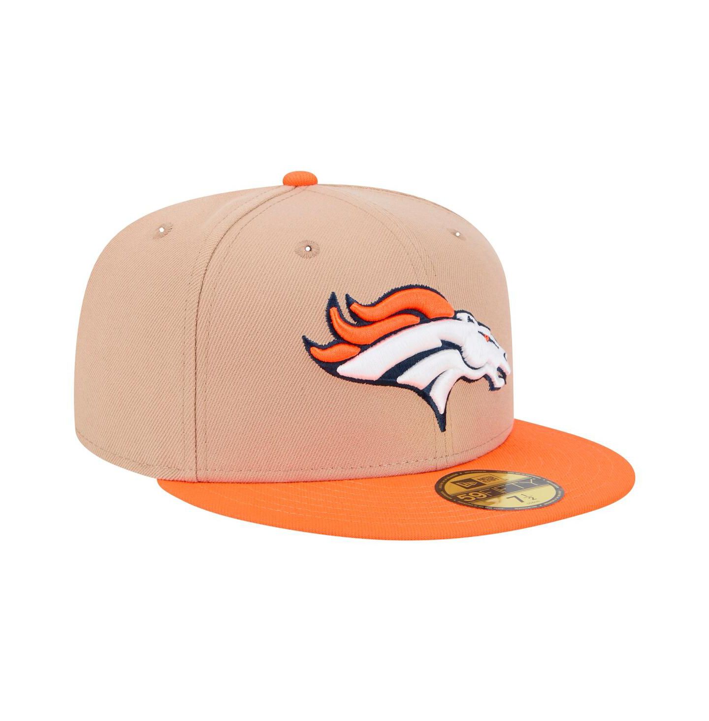 Мужская кепка New Era Tan Denver Broncos Logo Main 59FIFTY Fitted Hat — фото 4