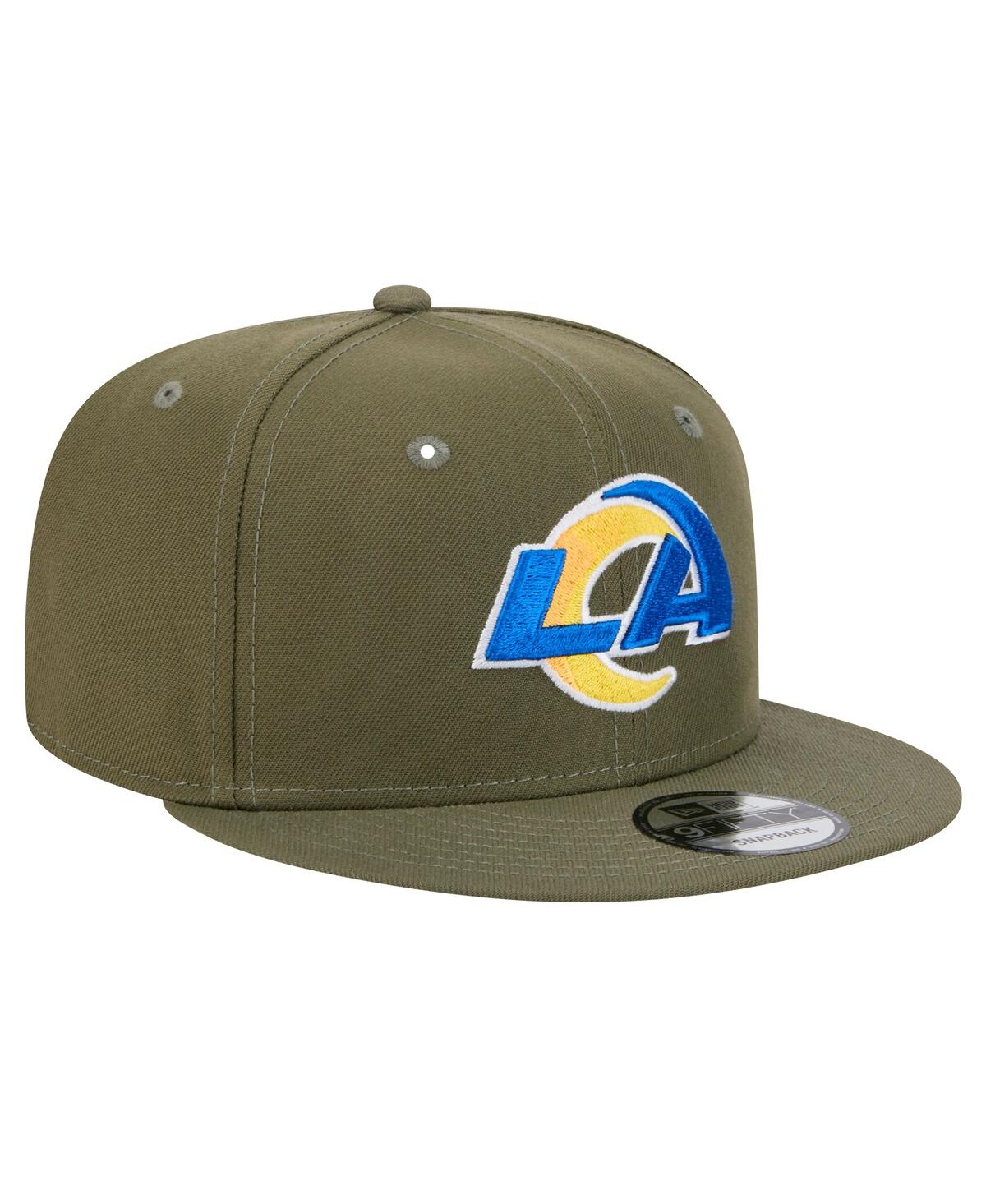 New Era Men's Olive Los Angeles Rams Main 9FIFTY Snapback Hat