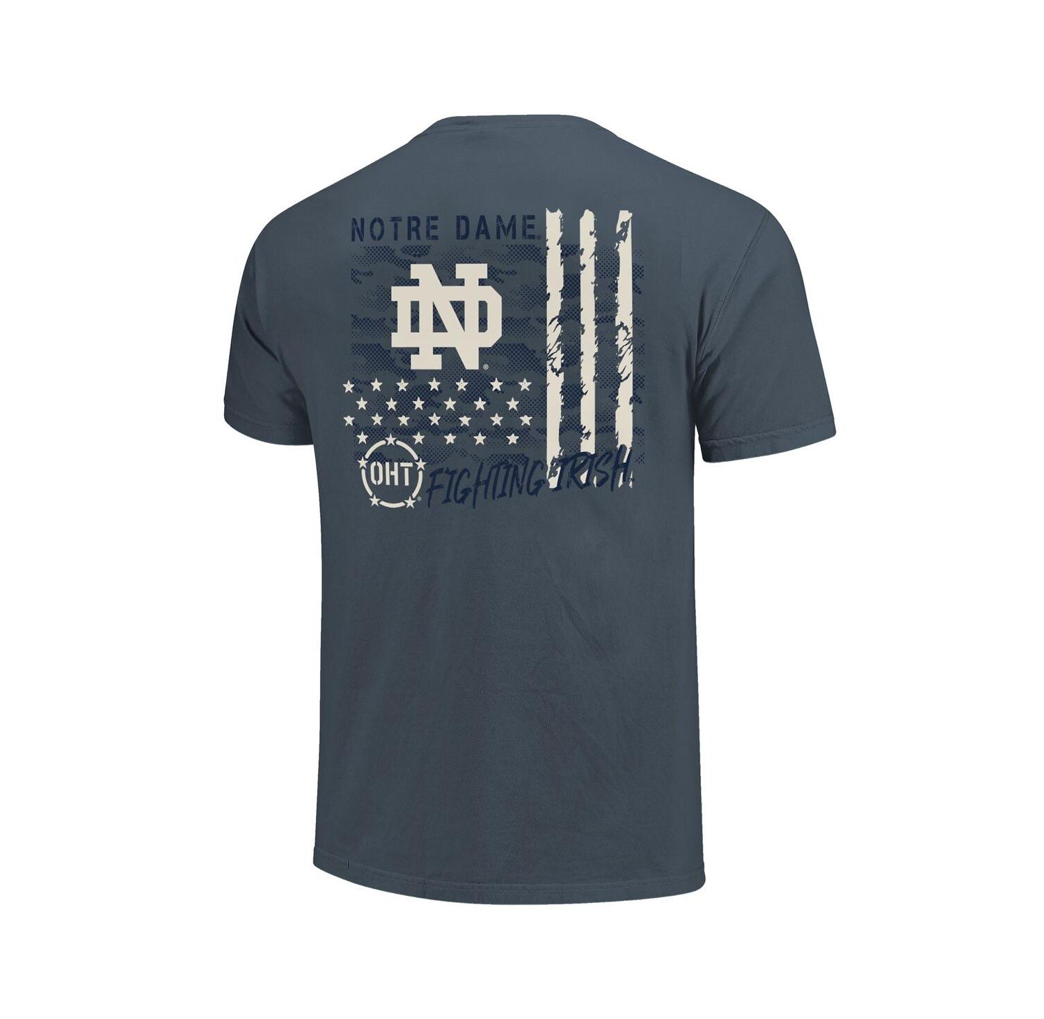 Men's Navy Notre Dame Fighting Irish Comfort Colors OHT Camo Overlay T-Shirt