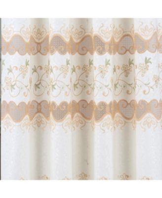 RT Designer Collection Alice Macrame Luxurious Decorative Rod Pocket Curtain Panel 54" x 84" Beige