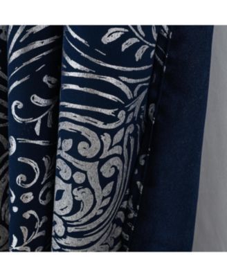 RT Designer Collection Helena Halo Foil Blackout Luxurious Decorative Curtain Panel