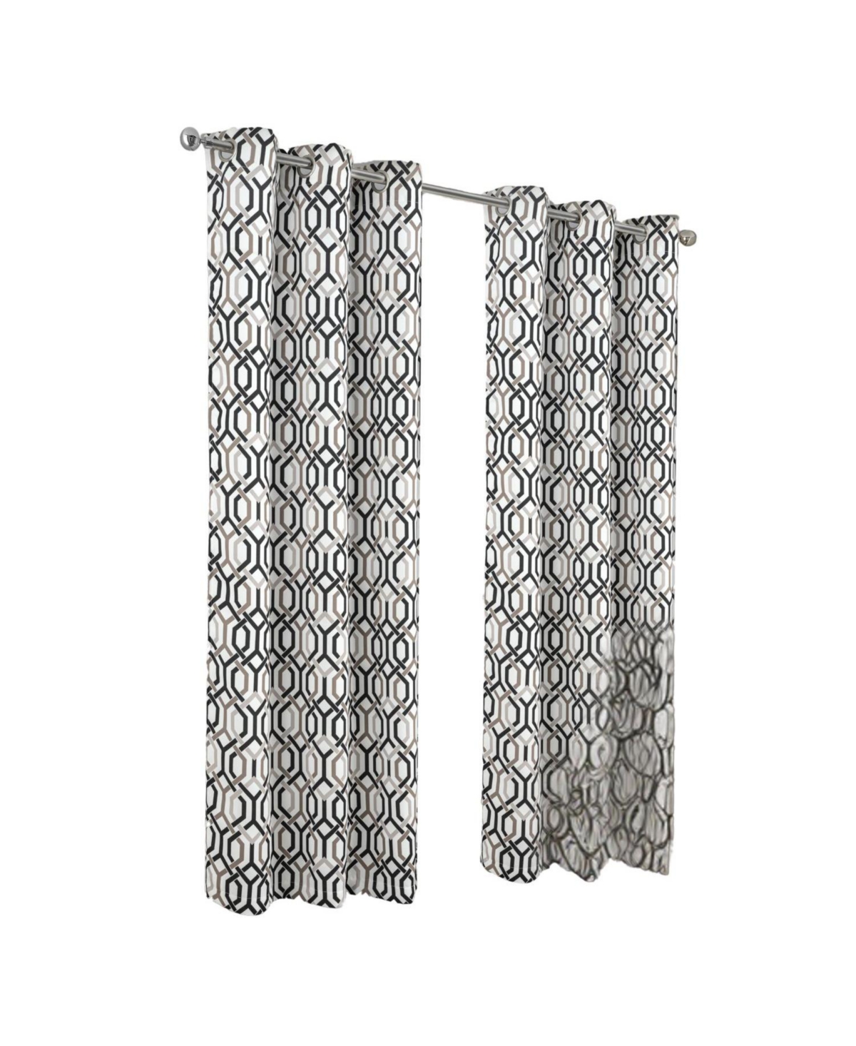 Rt Designer Collection Rory Printed 2 Pack Blackout Luxurious Decorative Grommet Curtain Panel 36" x 84