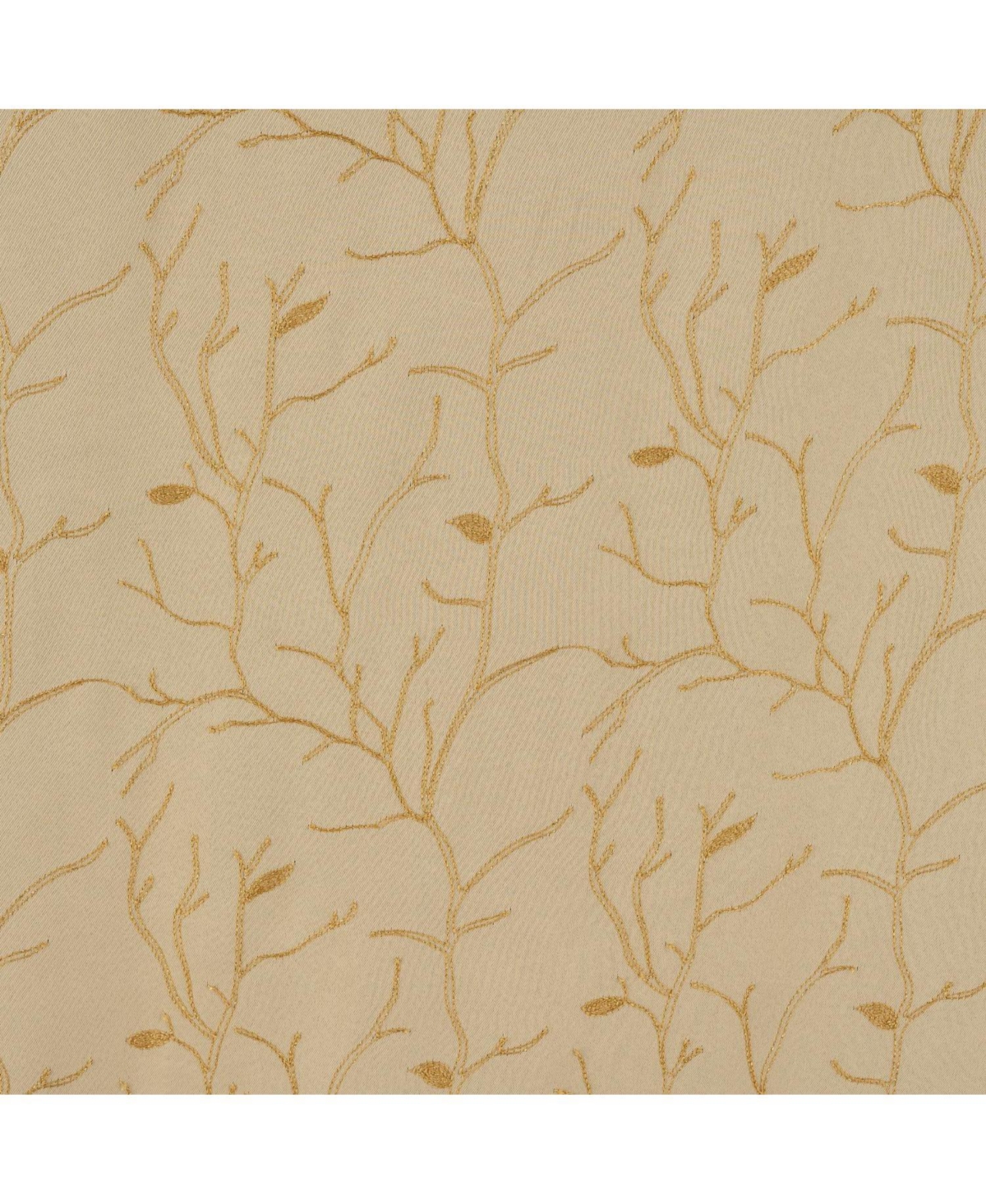 Rt Designer Collection Luciana 2 Pack Embroidered Blackout Luxurious Decorative Grommet Curtain Panel 36" x 84" Beige