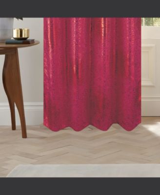 RT Designer Collection Helena Halo Foil Blackout Luxurious Decorative Grommet Curtain Panel 54" x 90" Red