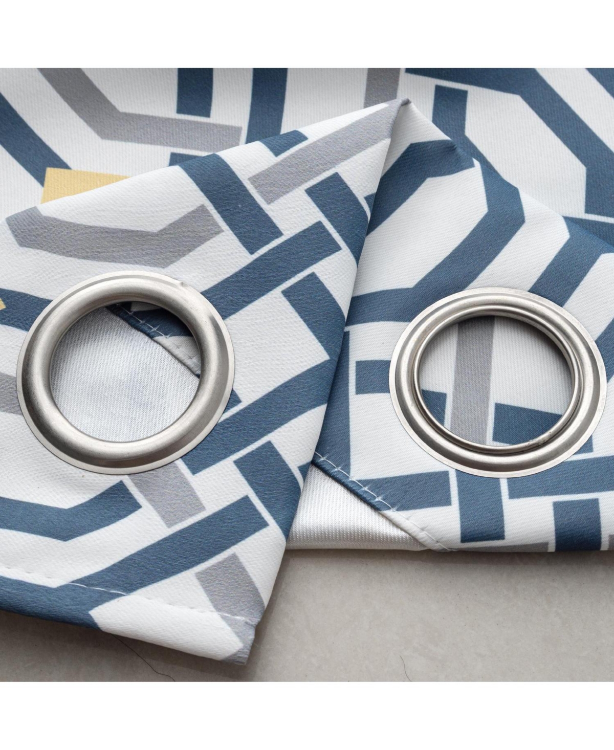 Rt Designer Collection Rory Printed Blackout Luxurious Decorative Grommet Curtain Panel 54" x 90" Yellow