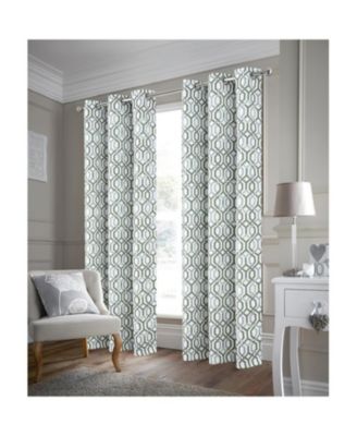 RT Designer Collection Rory Printed 2 Pack Blackout Luxurious Decorative Grommet Curtain Panel 36" x 84" Sage
